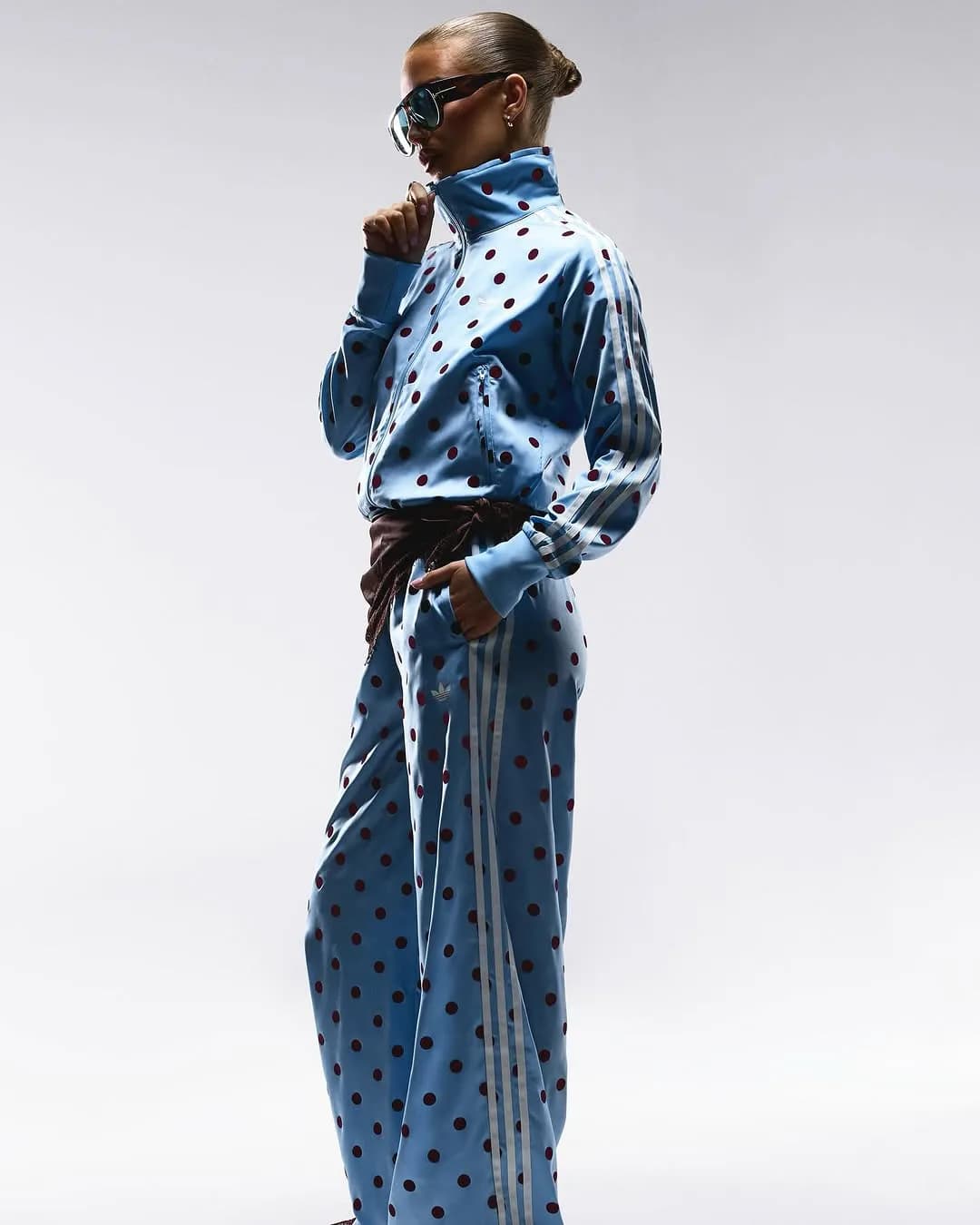 adidas Originals Drops A Viral Satin Polka Dot Tracksuit In 3 Nostalgic Colors