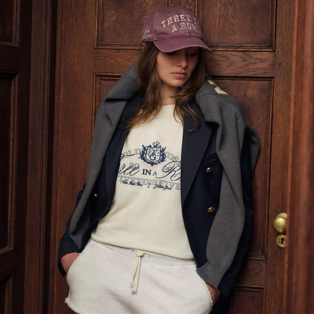 Model wearing Golden Goose and FiveFourFive womenswear