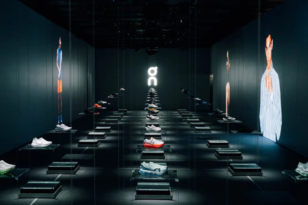 On footwear displayed at the company’s 2026 Investor Day in Zurich