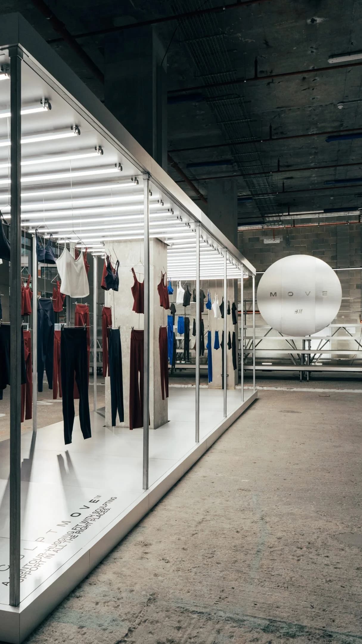 SculptMove activewear displayed at an H&M Move London event
