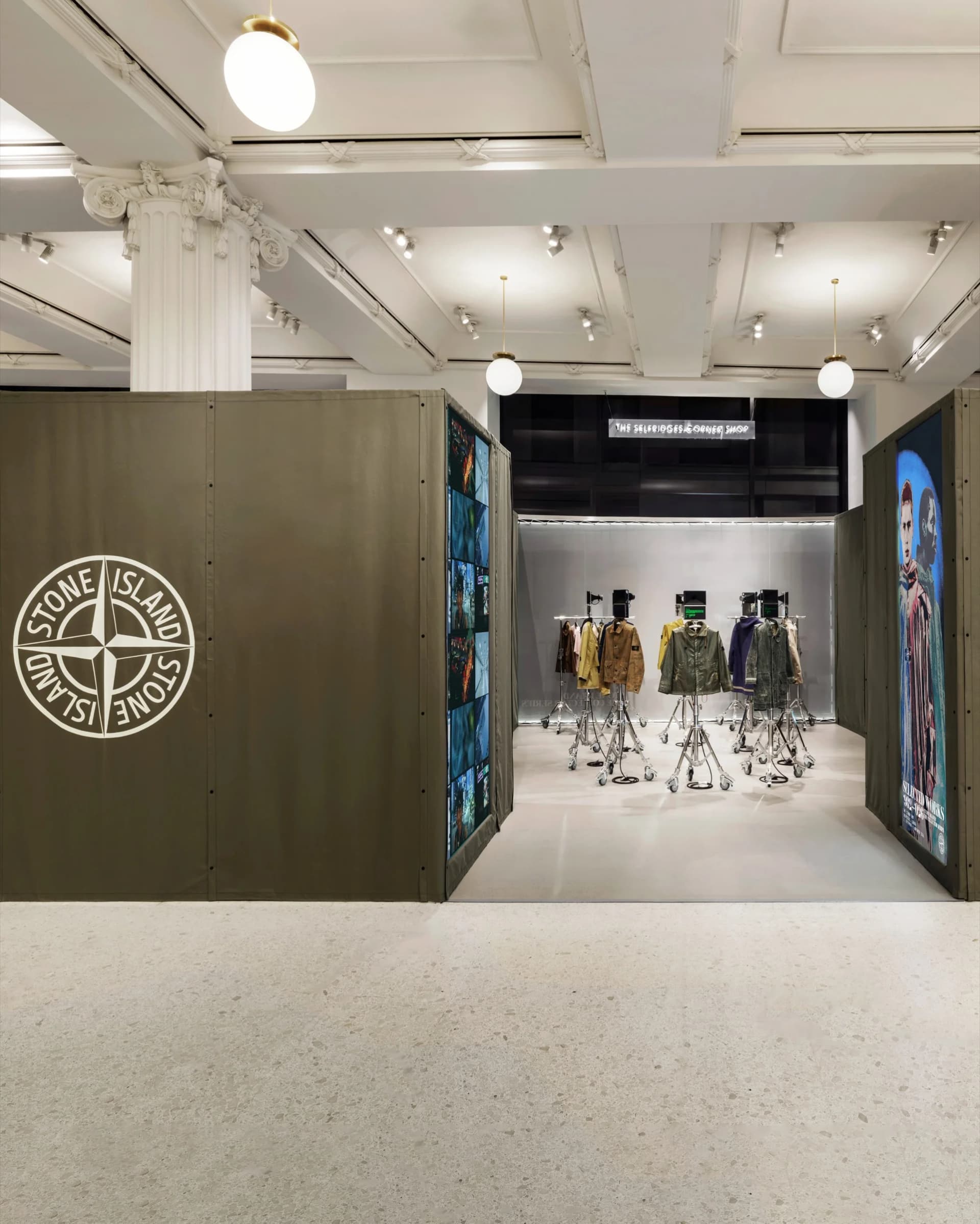 Stone Island Collector Series installation at Selfridges Corner Shop