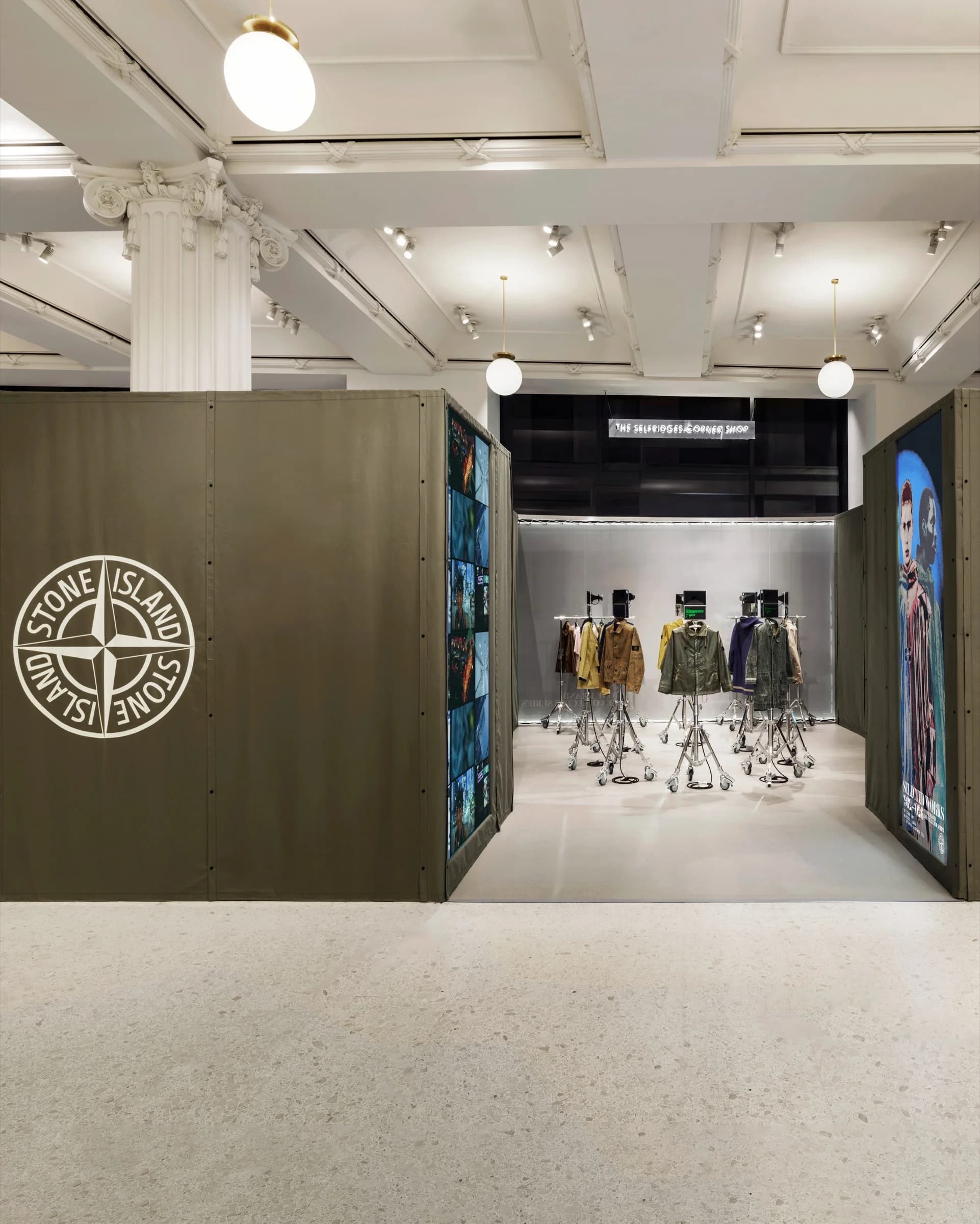 Stone Island Collector Series installation at Selfridges Corner Shop