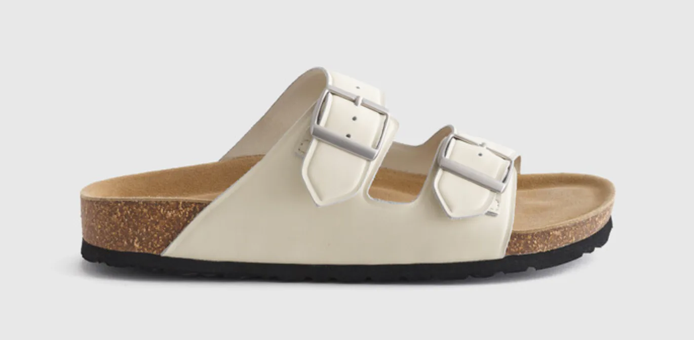 Quince Nappa Leather Double Buckle Slid