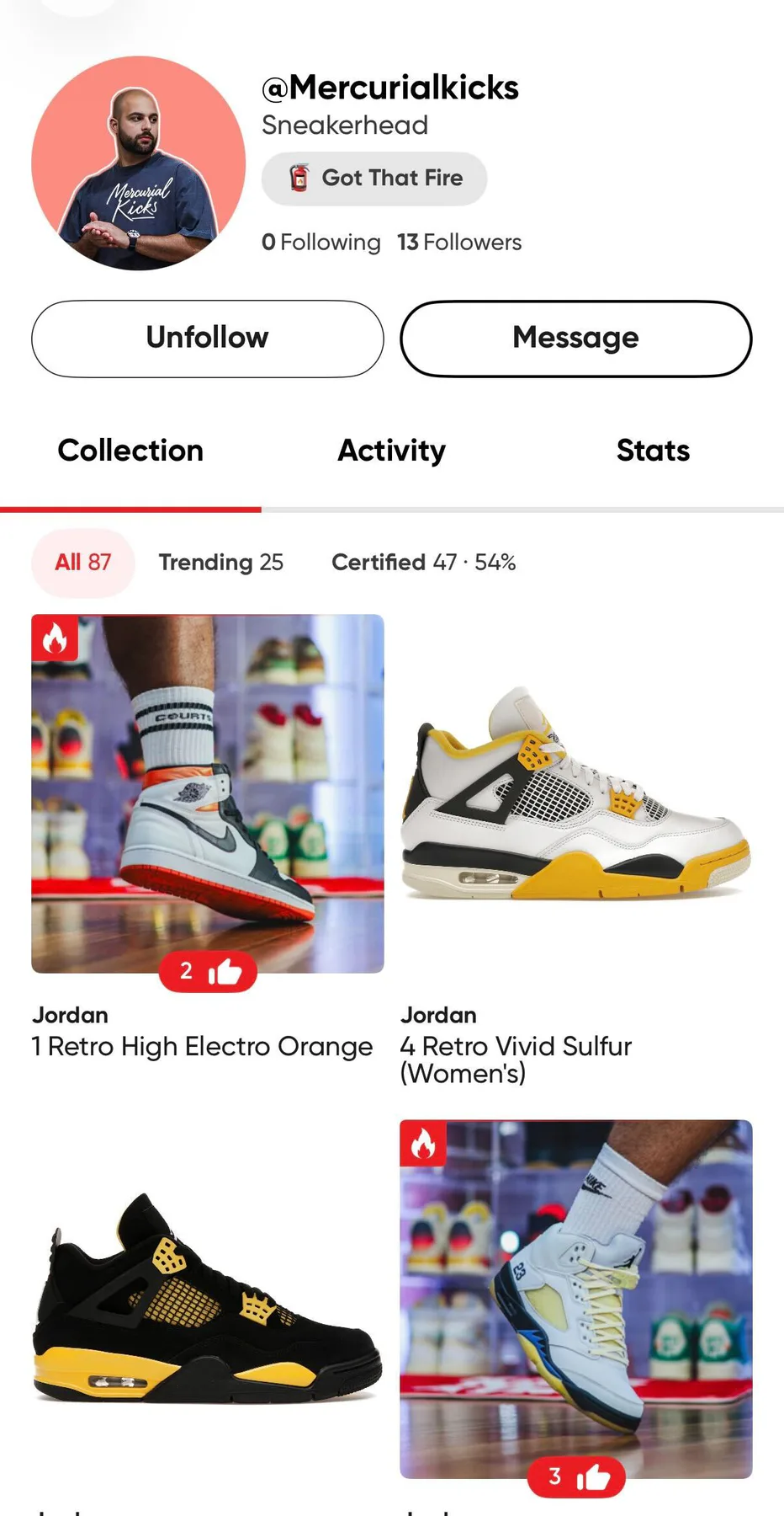 Mercurialkicks HauteFire collection grid featuring several Air Jordan models