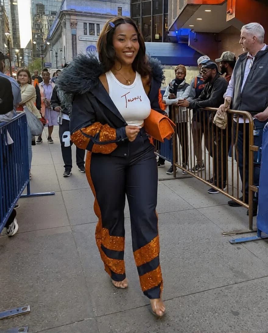 Jordyn Woods’ Orange Bag Becomes the NBA Finals’ Lucky Fashion Icon — additional view 2