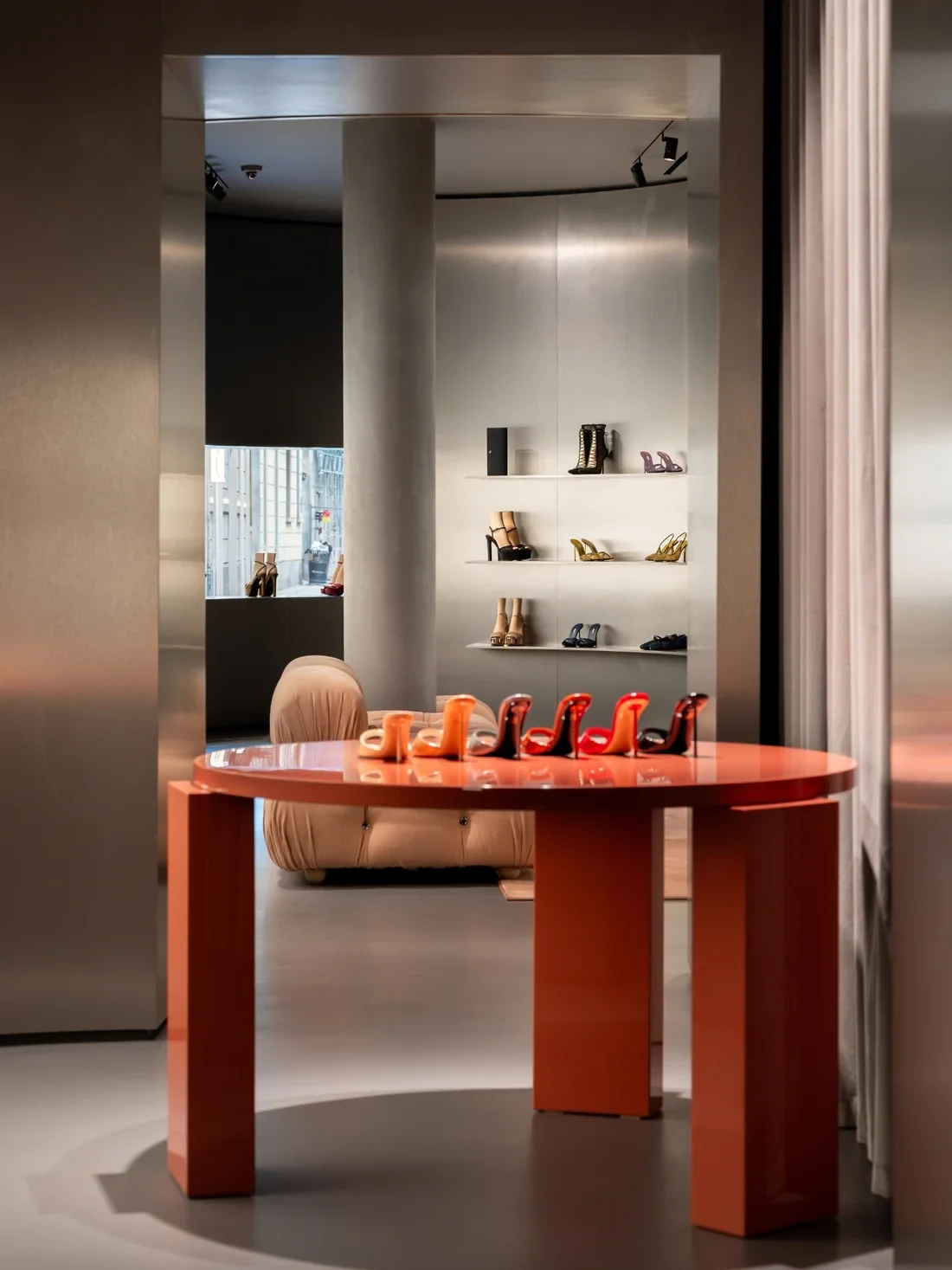 Le Silla Milan boutique detail.