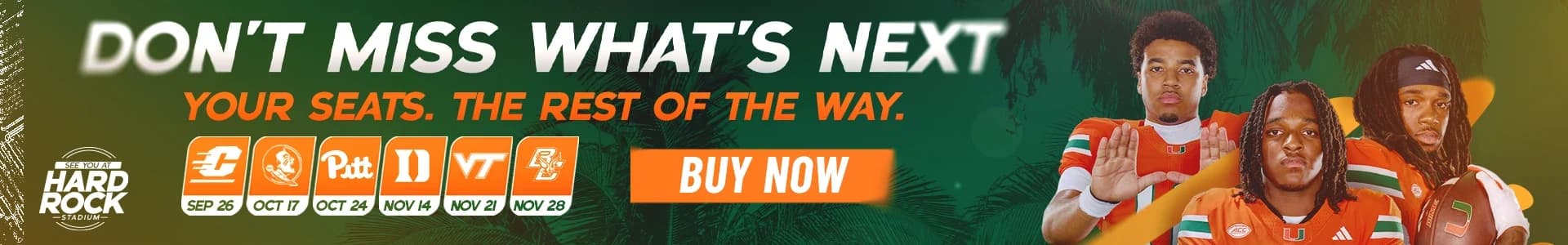 University of Miami Hurricanes athletics imagery from the official athletics site.