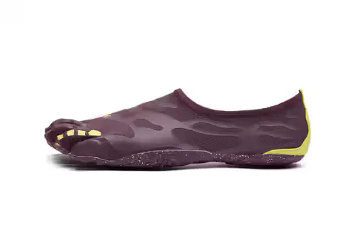 Purple Vibram FiveFingers toe shoe in side profile