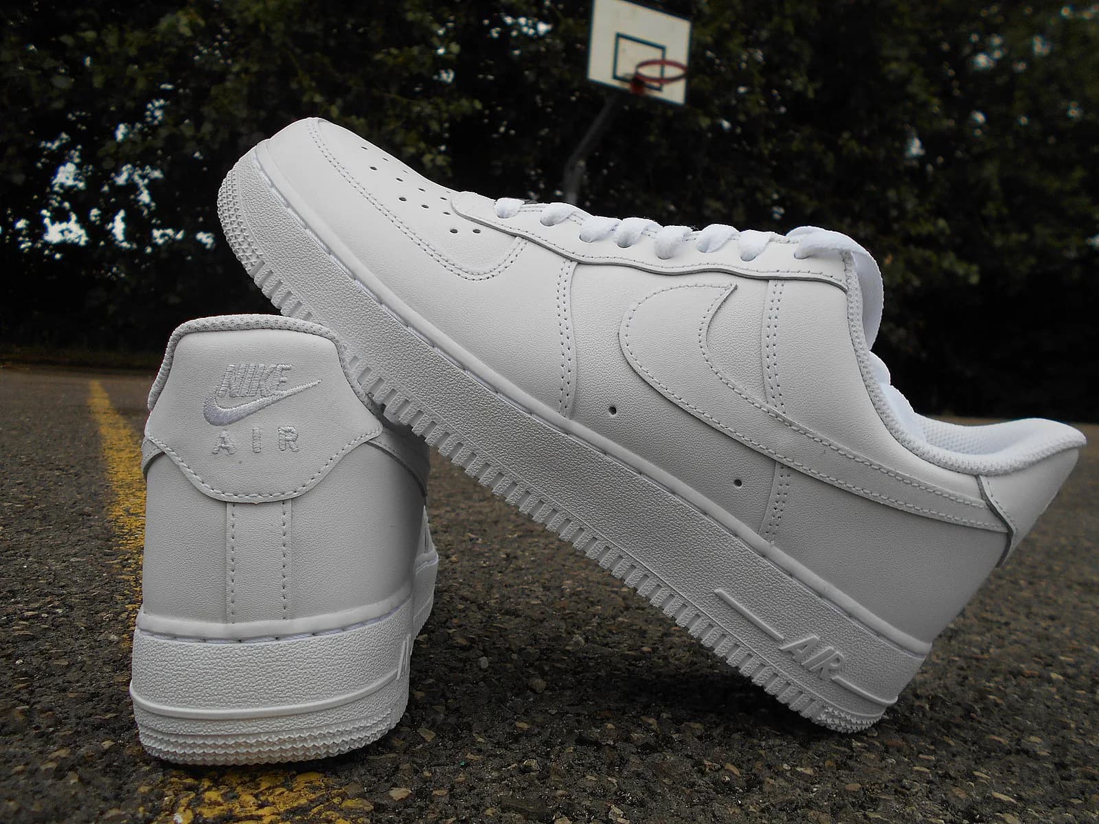 White Nike Air Force 1s