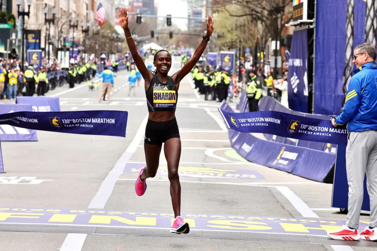 Sharon Lokedi wins the 2026 Boston Marathon to defend her title for Under Armour