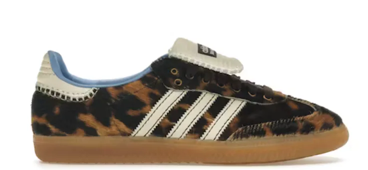 Leopard-print adidas x Wales Bonner Samba with gum sole