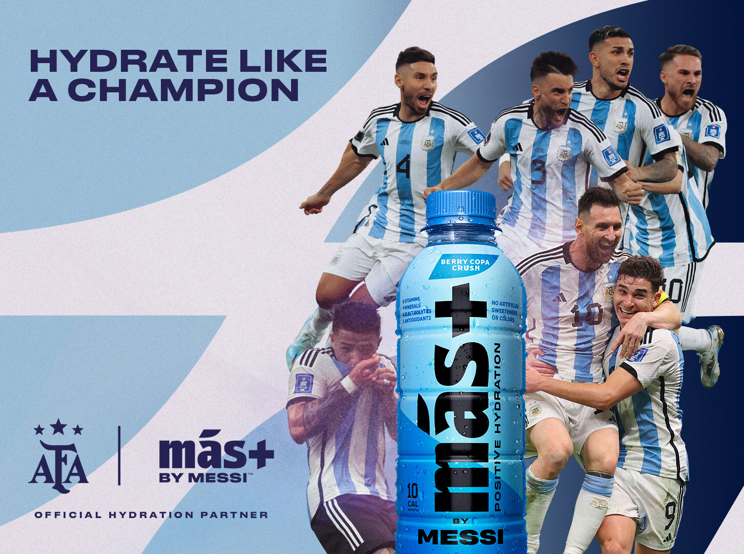 Más+ by Messi Becomes Official Hydration Partner of 6 Argentina Teams in 2025