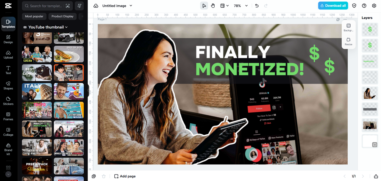 Create YouTube Thumbnails