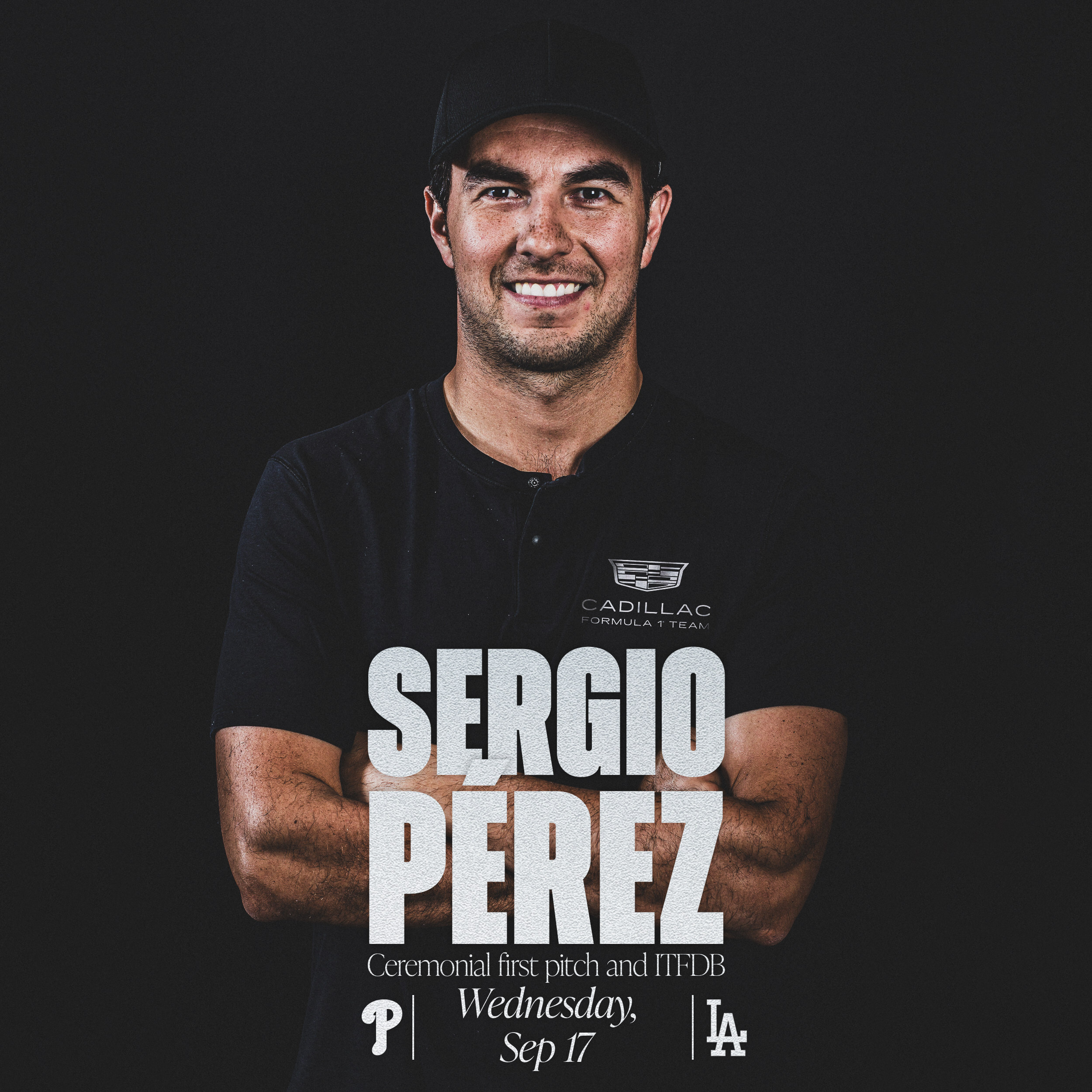 Checo Pérez Throws First Pitch at Dodger Stadium for Mexican Heritage Month