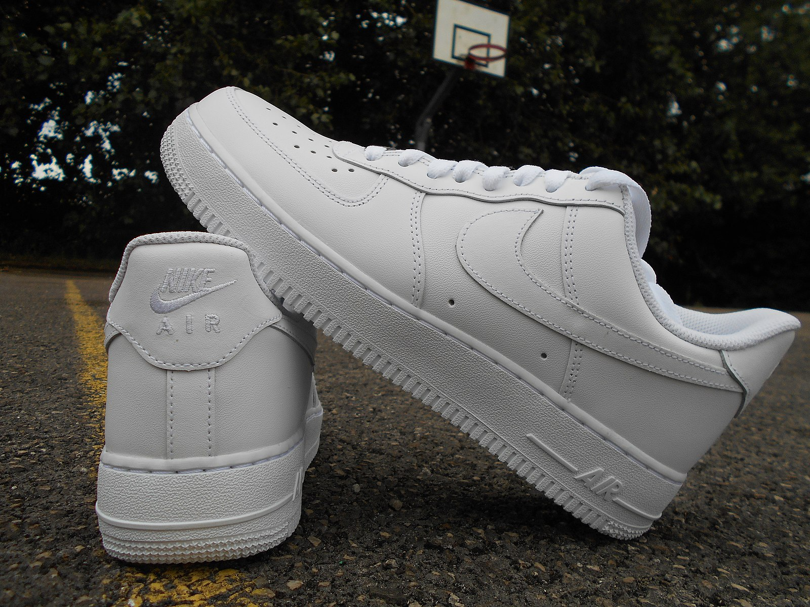 White Nike Air Force 1s