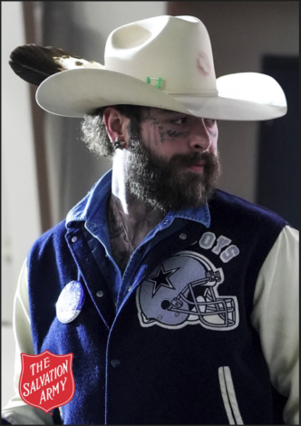 Post Malone Ignites The Salvation Army’s Red Kettle Campaign During Cowboys Thanksgiving Game