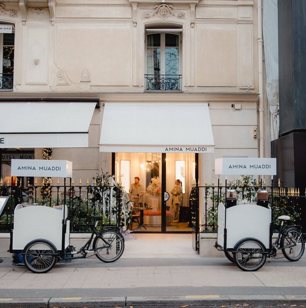 Amina Muaddi Turns Avenue Montaigne Boutique Into a Holiday Jewel Box