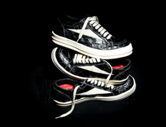 Rick Owens x Maxfield turn Vintage Pirarucu Sneakers into Blacked Out Collector Pieces​