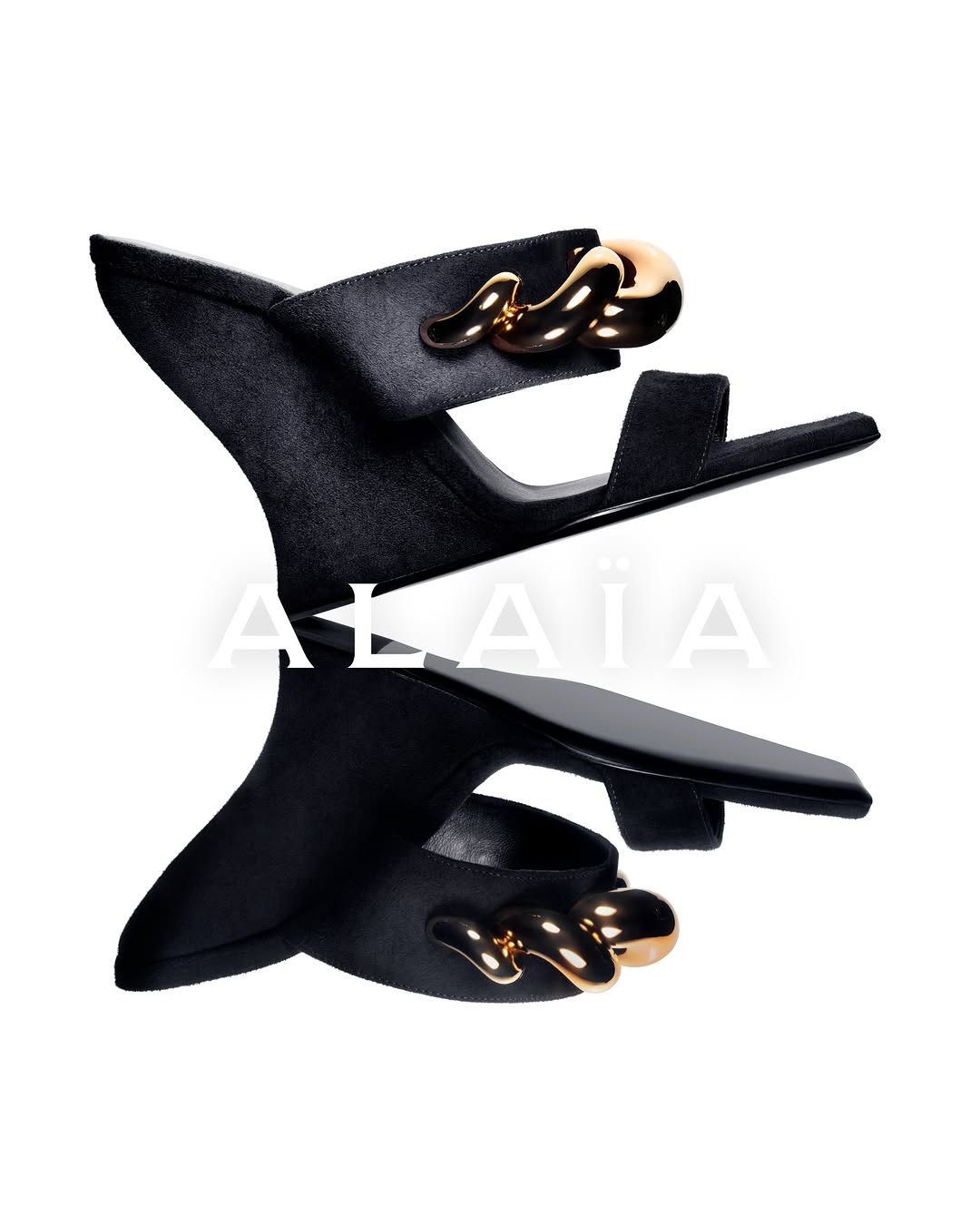 Alaïa Spotlights Sculptural Wave Jewel Mules for Gifting Season