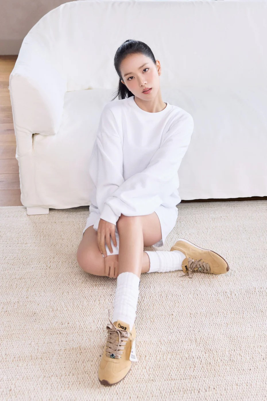 ALO x Jisoo's Second Chapter Brings Caramel Cream Sunset Sneaker
