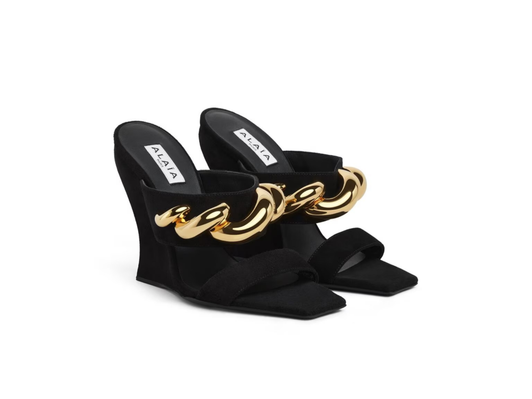 Alaïa Spotlights Sculptural Wave Jewel Mules for Gifting Season