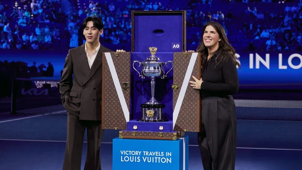 Louis Vuitton Presents the 2026 Australian Open Trophies in Iconic Trunks
