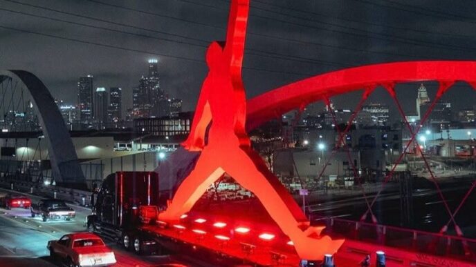 Jordan Brand Takes Over LA With a 'Giant Jumpman' for All Star Weekend