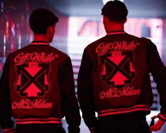 Off-White Brings its Graphic Codes to a New AC Milan Varsity Jacket