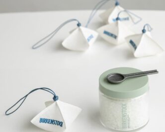 Birkenstock's Korean Care Line Launch Came with a Bespoke Craft Gift Pouch Made from White Ramie Fabric