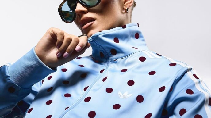 adidas Originals Drops A Viral Satin Polka Dot Tracksuit In 3 Nostalgic Colors