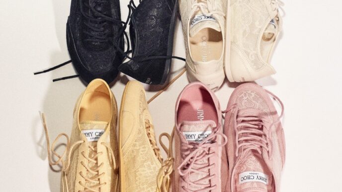The Jimmy Choo Sunny Trainer Brings Floral Lace and Italian Craft to the Luxury Sneaker