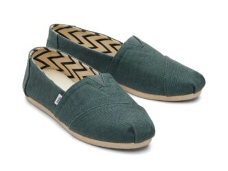 TOMS brings its Heritage Canvas Alpargata into spring with a Masters week green moment