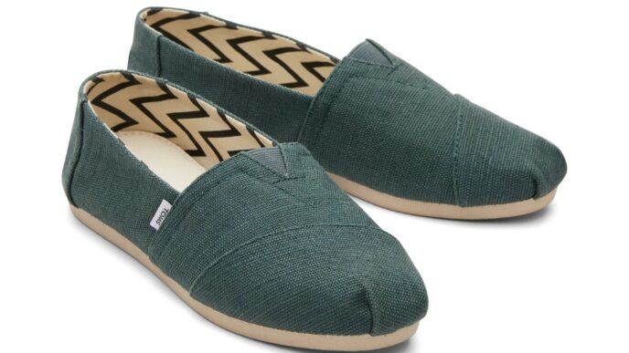 TOMS brings its Heritage Canvas Alpargata into spring with a Masters week green moment
